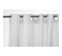 Croydex Hookless Textile White Shower Curtain, No Curtain Rings Required, 1800 x 1800mm (WxL)