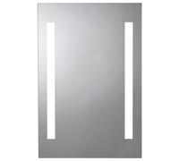 Croydex Illuminated Bathroom Battery Powered Mirror, Silver, Large