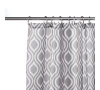 Croydex Hygeine 'n' Clean White & Grey Medallion Shower Curtain (W)180Cm