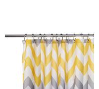 Croydex Hygeine 'n' Clean Yellow Chevron Shower Curtain (W)180Cm