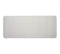Croydex Hygiene N Clean Anti-Bacterial Slip-Resistant Large Natural Rubber Suction Long Bath Mat 37x90 cm White