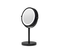 Croydex Illuminated Magnifying Bathroom LED Mirror Battery Operated, Free Standing Mirror, Adjustable Dual Sided LED Mirror, 3x Magnification and