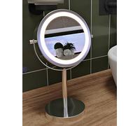 Croydex Illuminated Pedestal Mirror Ilver