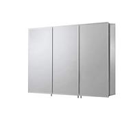 Croydex Kennet Triple Door Tri-View Aluminium Cabinet with Hang N Lock Fitting System, 91.4 x 66 cm