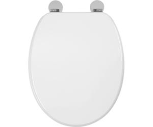Croydex Kielder Luxury Adjustable Toilet Seat Wooden Flexi-Fix Bathroom White