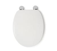 Croydex Kielder White Wooden Toilet Seat With Flexi-Fix™ Hinges