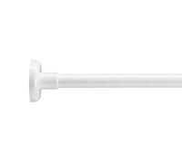 Croydex L Shaped Telescopic Shower Curtain Pole, Aluminium | Fixed Width of 740mm and Adjustable Length from 1400 - 2600mm | Perfect for Corner Installations | White Finish