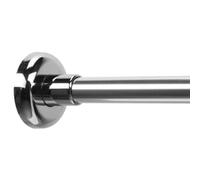 Croydex AD103000 L Shaped Telescopic Silver Shower Curtain Rail 1400mm - 2600mm, Chrome