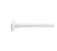 Croydex L Shaped Telescopic White Shower Curtain Rail 1400mm - 2600mm