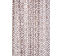 Croydex Latte Medallion Textile Shower Curtain with Hygiene 'N' Clean