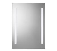Croydex Illuminated Bathroom Battery Powered Mirror, Silver, Large