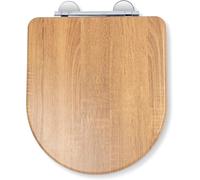 Croydex Levico Flexi-Fix™ Wood D Shape Toilet Seat WL610286H