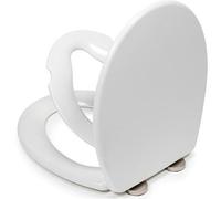 Croydex Lomond Stick 'n' Lock Soft Close Family Toilet Seat White - WL112222H