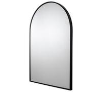 Croydex Matt Black Framed Arch Bathroom Mirror, Elegant Arch Design, Safety Backed Glass, Ready Assembled with Fittings & Fixings, Ideal for Bedroom Decor, Large Mirror