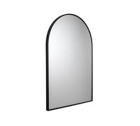 Croydex Matt Black Framed Arch Bathroom Mirror, Elegant Arch Design, Safety Backed Glass, Ready Assembled with Fittings & Fixings, Ideal for Bedroom Decor, Large Mirror