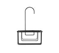 Croydex Matt Black Hook Over Shower Caddy, Durable Powder-Coated Mild Steel Bathroom Accessory, Spacious Bathroom Shelves for Extra Storage, Easy Install Bathroom Storage, No Drilling Required