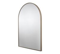 Croydex Matt Brass Effect Arch Wall-Mounted Bathroom Mirror (H)73Cm (W)50Cm