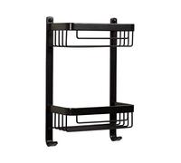 Croydex Two-Tier Shower Basket – Matte Black Large