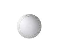 Croydex Meadley Circular Mirror with Mosaic Surround and Hang N Lock Fitting System, Silver, 600 x 600 x 10mm
