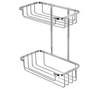 Croydex Metlex Stainless Steel Two Tier Shower Caddy Shower Basket Chrome Plated