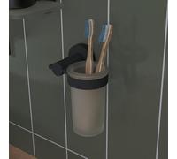 Croydex Metra Bathroom Tumbler & Holder With Flexi-Fix™ Bracket - Screw Or Glue