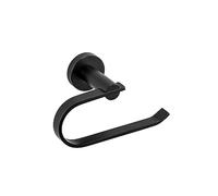 Croydex Metra Black Toilet Roll Holder,Durable Zinc Alloy, Quality Powder Coated Finish, Bathroom Storage Solution, Flexi-Fix Accessories, Easy to Fit, Screw or Glue Installation, All Fixings Included