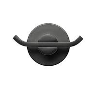 Croydex Metra Flexi-Fix Double Robe Hook, Matt Black
