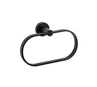 Croydex Metra Matte Black Towel Ring Flexi-Fix Bathroom Accessories