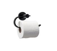 Croydex Metra Black Toilet Roll Holder,Durable Zinc Alloy, Quality Powder Coated Finish, Bathroom Storage Solution, Flexi-Fix Accessories, Easy to Fit, Screw or Glue Installation, All Fixings Included