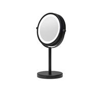 Croydex Illuminated Magnifying Bathroom LED Mirror Battery Operated, Free Standing Mirror, Adjustable Dual Sided LED Mirror, 3x Magnification and Reverse True View Make Up Mirror,