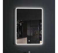 Croydex MM720200E Chilcombe Hang 'N' Lock Illuminated Mirror, Glass, Silver, 3x40x60.5 cm