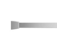 Croydex Modular Shower Rail Kit Includes L U-Shaped/Straight Ceiling Support/Hooks and Gliders, Silver