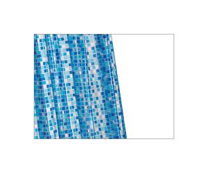 Croydex Mosaic PVC Shower Curtain Blue AE543424