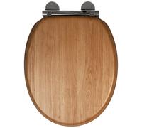Croydex Moulded Wood Toilet Seat - Light Oak Effect