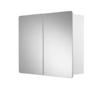 Croydex Mulino Matt White Double Bathroom Cabinet With Mirrored Door (H)500mm (W)600mm