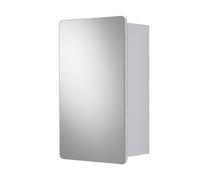 Croydex Mulino Matt White Single Bathroom Cabinet With Mirrored Door (H)500mm (W)300mm