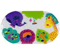 Croydex Non Slip Bath Mat, Animal Kingdom Design for Kids Bathroom, 69 x 39cm