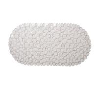 Croydex Non Slip Bath Mat Clear Pebbles Design Oval Suction Cups Bathtub