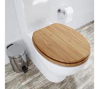 Croydex Oak Effect Wood Toilet Seat, Flexi-Fix Hinges (Tramonti)