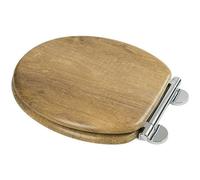 Croydex Ontario Luxury Wooden Toilet Seat Soft Close Flexi-Fix Bathroom