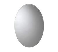 Croydex Orwell Oval Aluminium Bathroom Mirror Cabinet, Single Door Bathroom Cabinet with Mirror, Recessed/Surface Mount, easy Hang 'n' Lock Installation, Pre-Assembled, Adjustable Shelves, 78.7x53.3cm