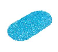 Croydex Pebbles Non-Phthalate Slip-Resistant PVC Suction Bath Mat, Blue, 70 x 35cm