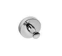 Croydex Pendle Bathroom Robe & Towel Hook, Chrome | Wall Mounted | No Drill Required | Your Choice to Screw or Glue with Flexi-Fix Brackets | Modern Design | Fixings Included