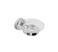 Croydex Pendle Flexi-Fix Soap Dish & Holder, Chrome, Metal, 54 x 108 x 128mm, QM411941