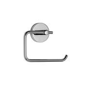 Croydex Pendle Toilet Roll Holder, Chrome Flexi-Fix Bathroom Accessories | Wall Mounted | No Drill Required | Your Choice to Screw or Glue with Flexi-Fix Brackets | Modern Design | Fixings Included