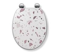 Croydex Flexi-Fix Toilet Seat - Terrazzo Pink