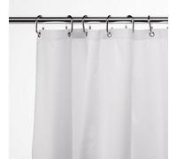 Croydex Plain White Shower Curtain 180 X 180Cm