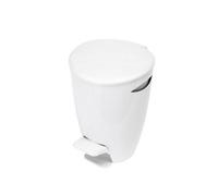 Croydex Plastic Bathroom Bin White & Grey, White, 35.8x10x7.4 cm