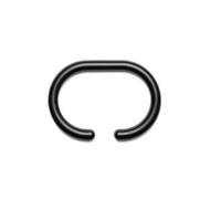 Croydex Plastic Black Shower Ring, Pack Of 12