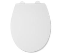 Croydex Premium Oval Shaped Soft Close Toilet Seat - Hard Wearing Thermoplastic with Adjustable Hinges, Quick Release Button for Easy Cleaning, Top Fixing Only, Fits Most Toilets (White O-Shaped)